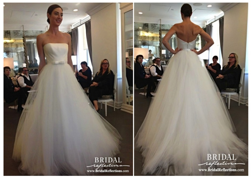 Ball Gown featuring a straight across neckline